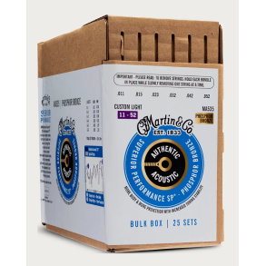 C.F. Martin MA535 Bulk Box (25 sets) Authentic Acoustic SP� Custom Light (.011 - .052) 92/8 Phosphor Bronze